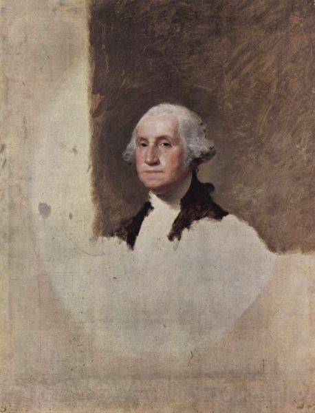 Gilbert Stuart Gilbert Stuart unfinished 1796 painting of George Washington Spain oil painting art